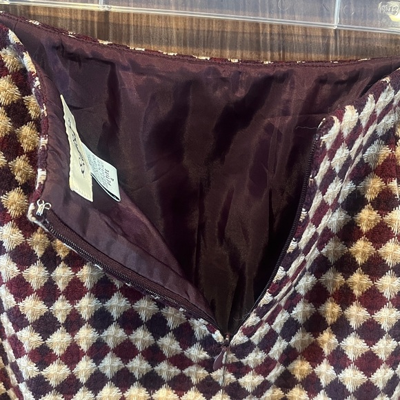 Vintage Eddie Bauer Geometric Print Wool Skirt - Picture 3 of 6